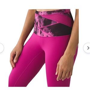 Lululemon Wunder under hot Barbie pink high rise waist leggings tights 6